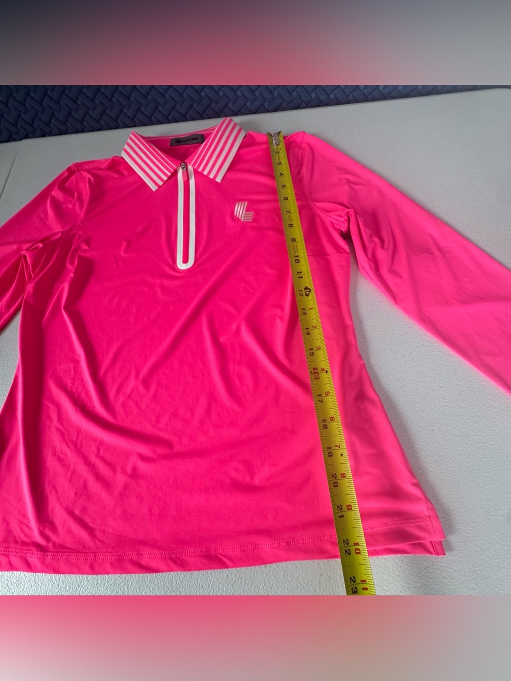 G/FORE Womens Silky Tech Nylon Zip Long Sleeve Golf Polo Size M New - Picture 13 of 15